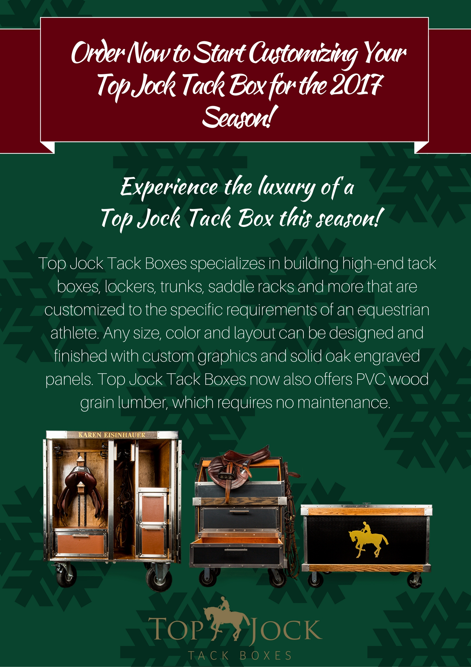 Order Now to Start Customizing Your Top Jock Tack Box for the 2017 Season!